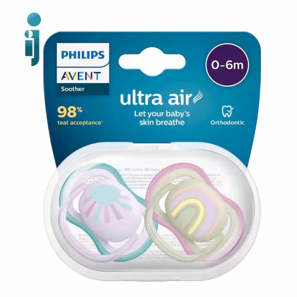‫پستانک 2عددی اونت مدل‬ ‫Avent Ultra air‬‬ ‫0-6 ماهگی‬