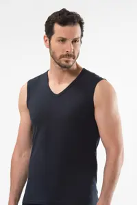 زیرپوش آبی مردانه 5 ورزشکار ورزش V NECK Cacharel