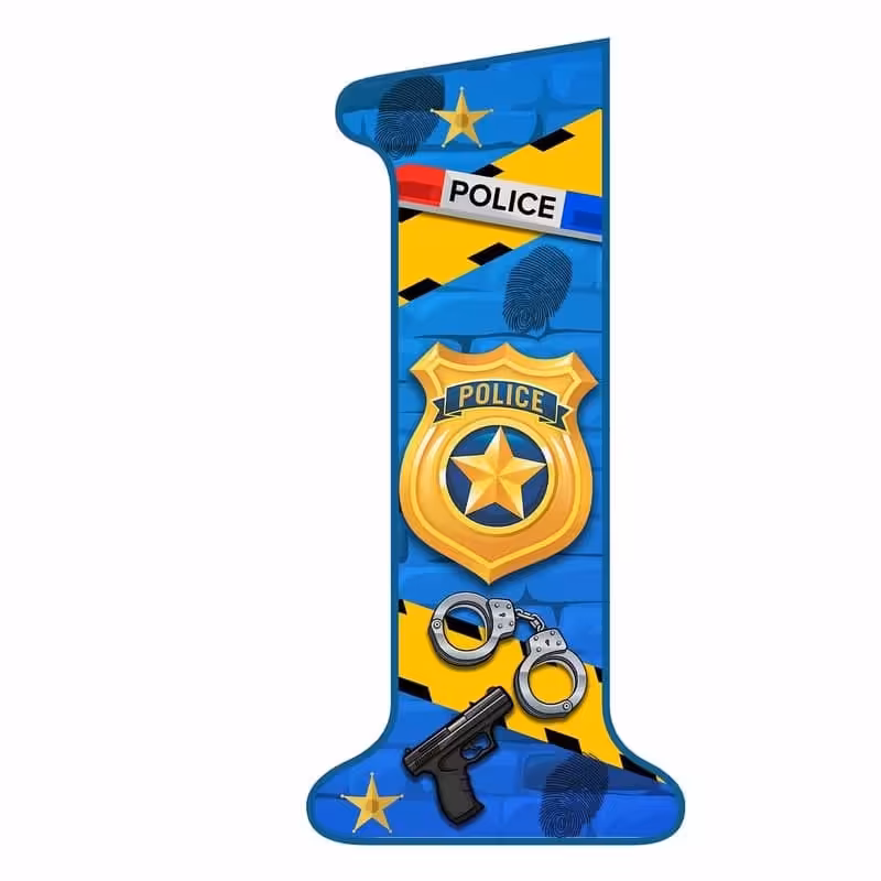 استند رومیزی تولد مدل عدد 1 طرح پلیس