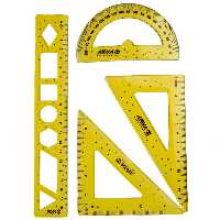 ست خط کش 4 تایی ژله ای آریا