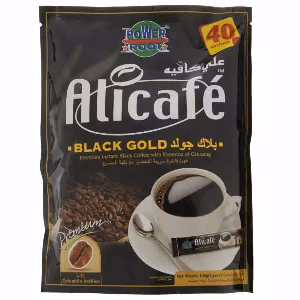 پودر قهوه علی کافه مدل Black Gold بسته 40 عددی