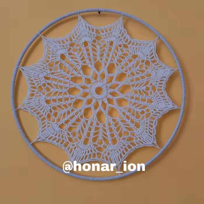 دریم خورشید قلاب بافی با نخ سیلک  بافتی ظریف و تمیز مناسب برای دکور منزل ارسال بصورت پس کرایه