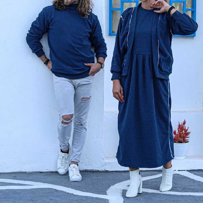 ست زن شوهر بافت سه تیکه 