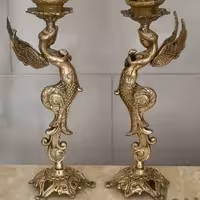 شمعدان فرشته برنز