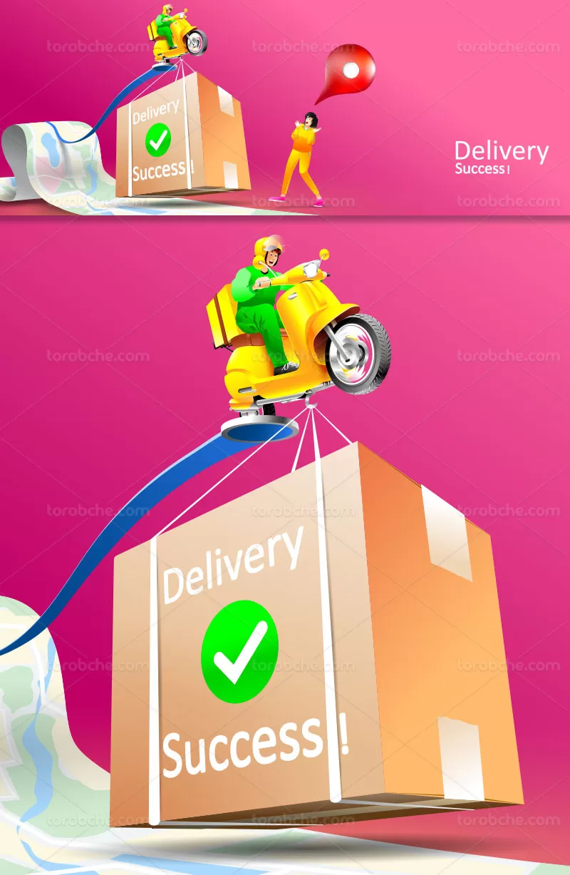 وکتور پیک موتوری انتزاعی | گرافیک با طعم تربچه