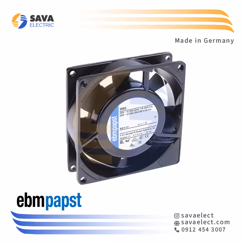 خرید فن تابلویی بوشی 92*92 تکفاز 230 وات 3950 ای بی ام پاپست آلمان | ساوا الکتریک