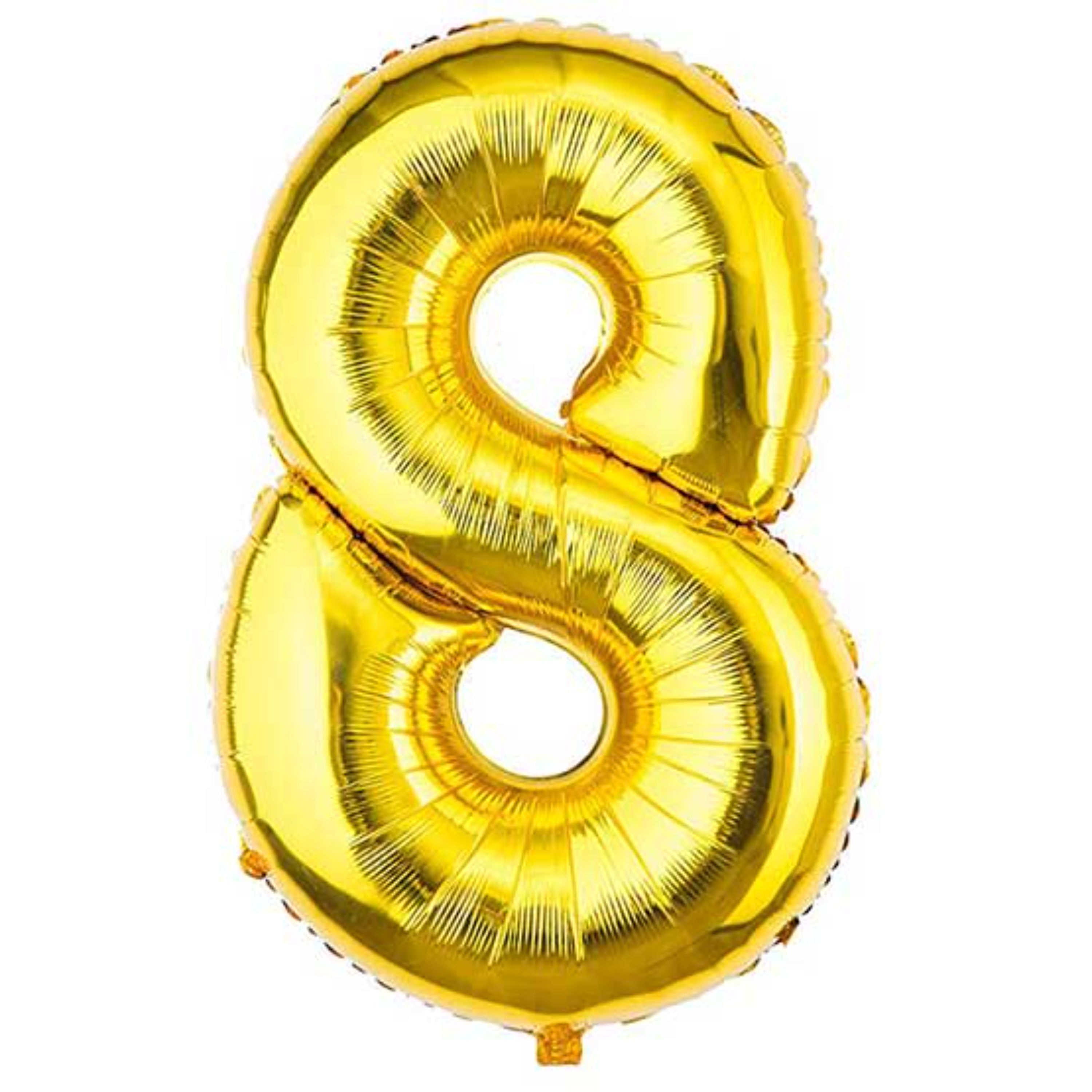 بادکنک فویلی طلایی عدد 8