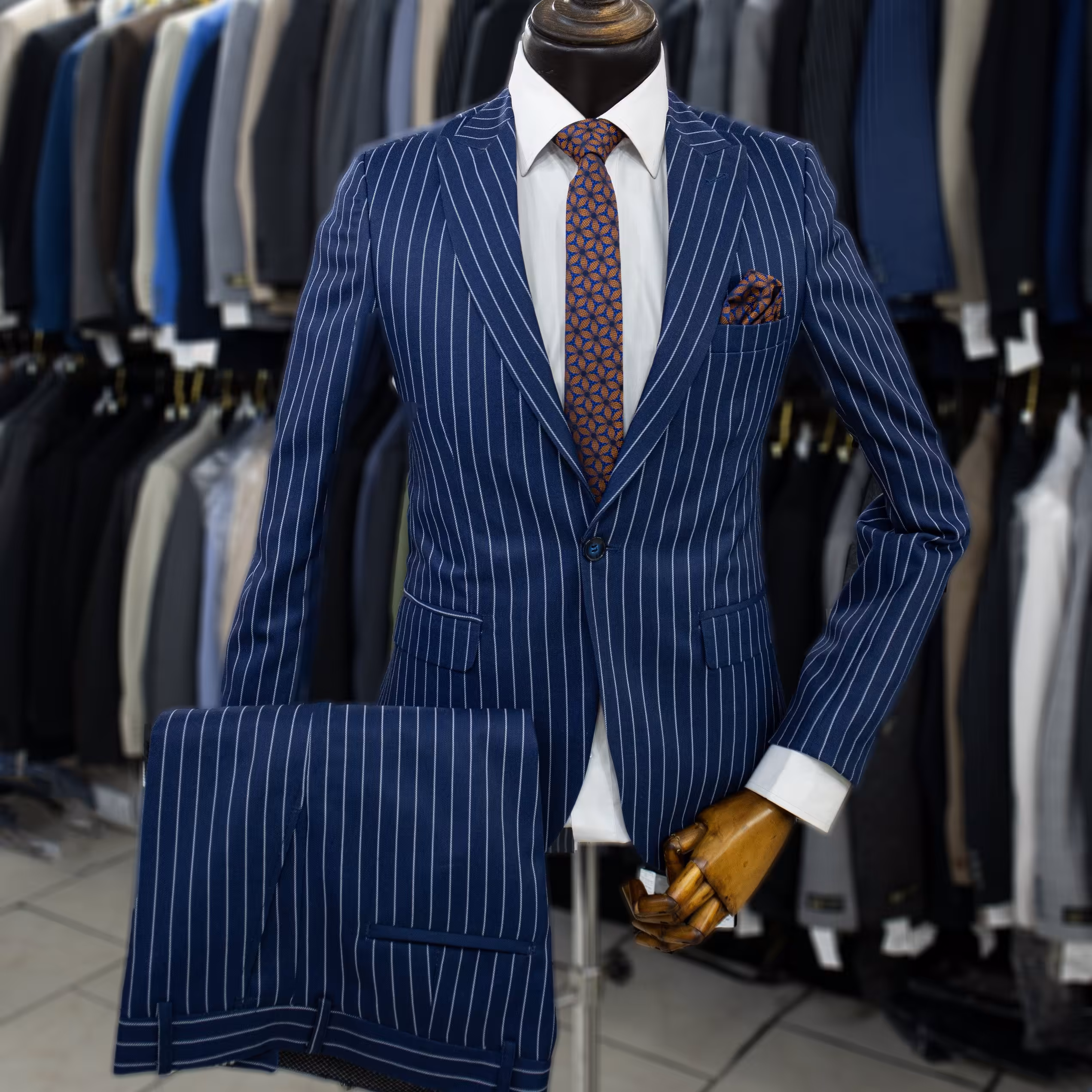 کت و شلوار مردانه دیپلمات درشت سرمه ای با ارسال رایگان 