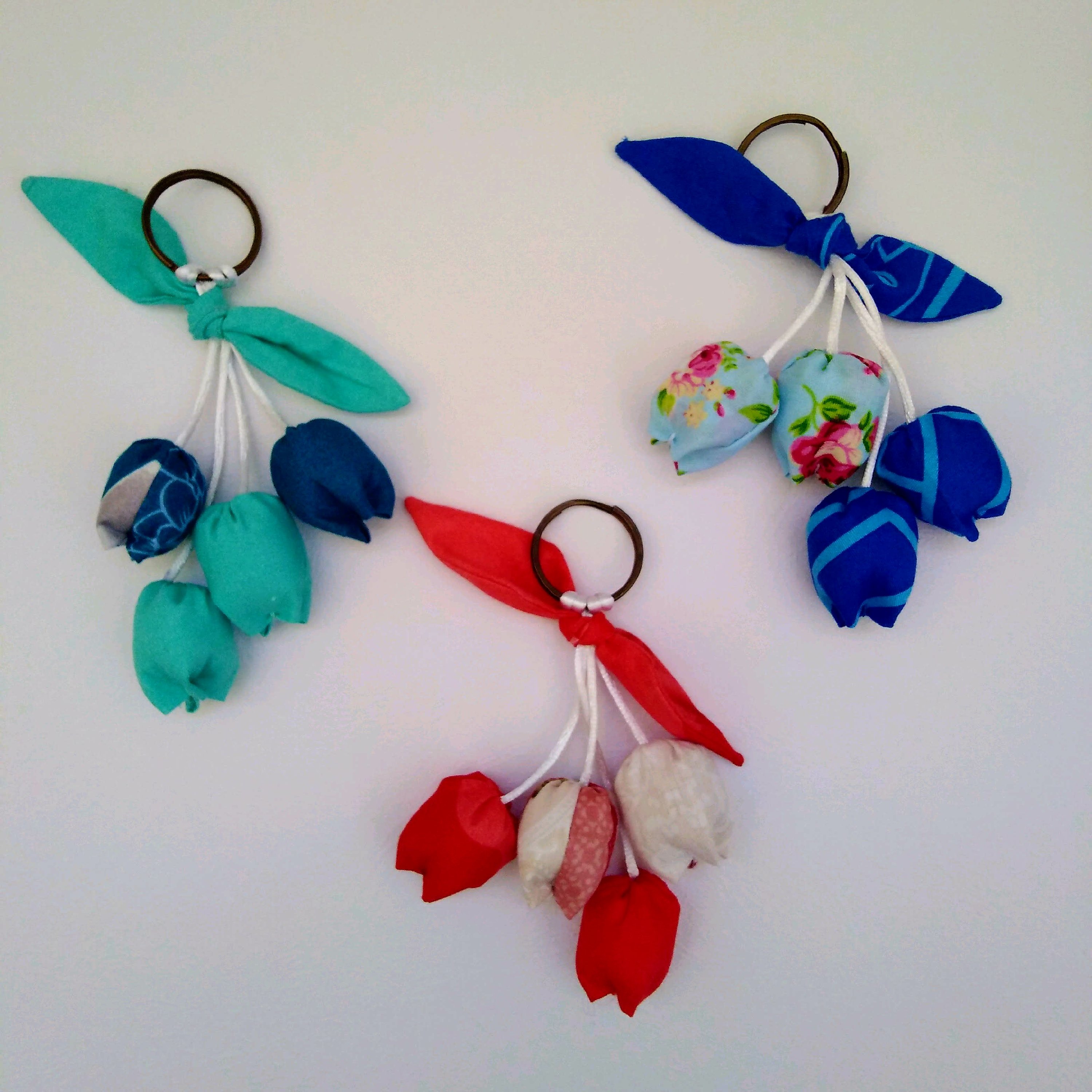 پک 5 عددی جا کلیدی طرح گل در رنگهای مختلف