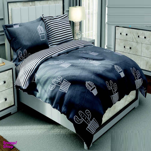 سرویس خواب طرح ساتین پنبه کد 171 یک نفره چهار تکه