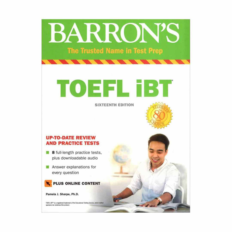 کتاب BARONS TOEFL iBT SIXTEEN EDITION اثر Pamela J SHARPE and PhD انتشارات PUB BARRONS