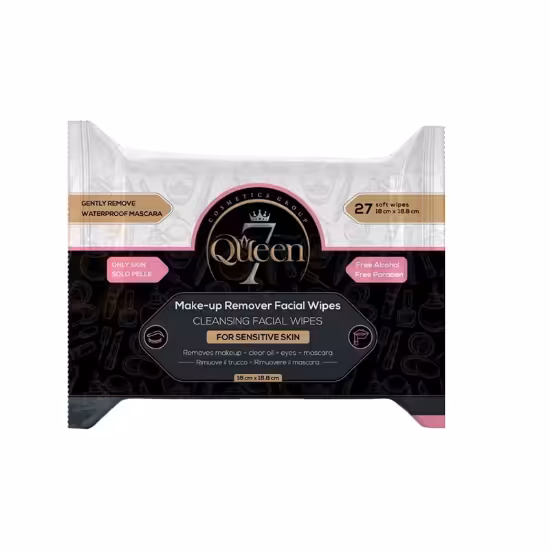 دستمال مرطوب آرایشی سون کوئین مناسب پوست حساس بسته 27 عددی