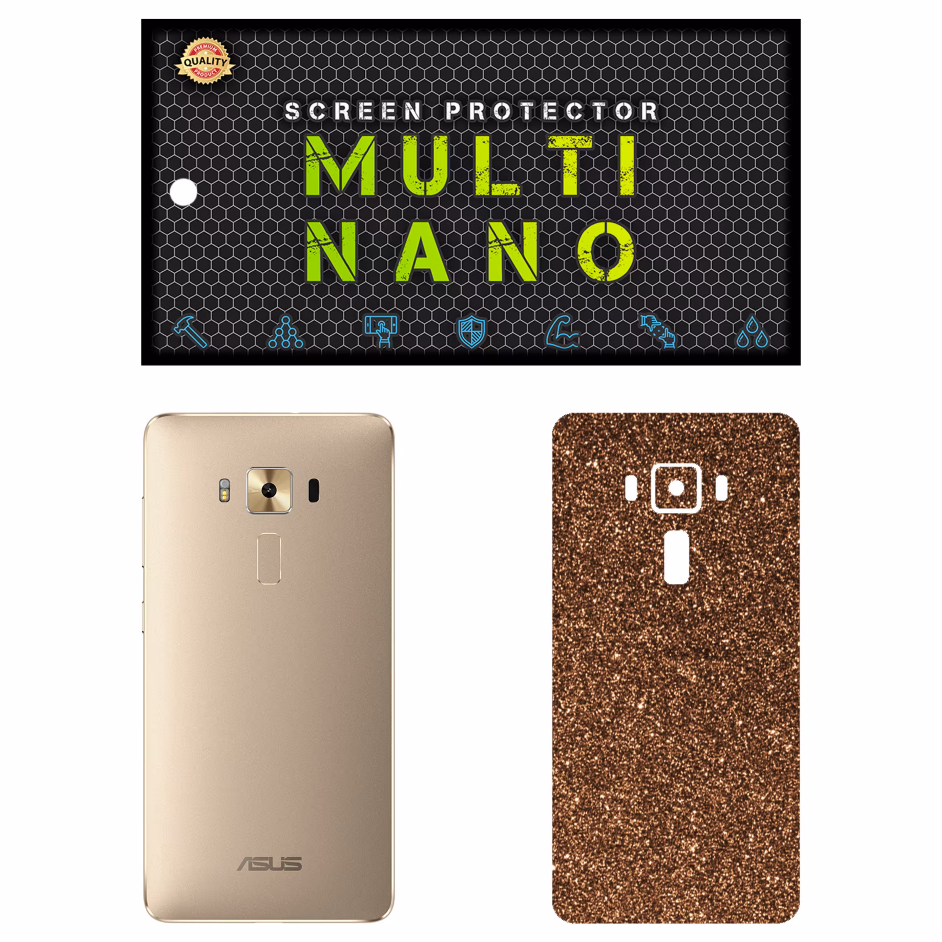 برچسب پوششی MultiNano مدل X-G1F-Bronze برای موبایل ایسوس Zenfone 3 Deluxe 5.7