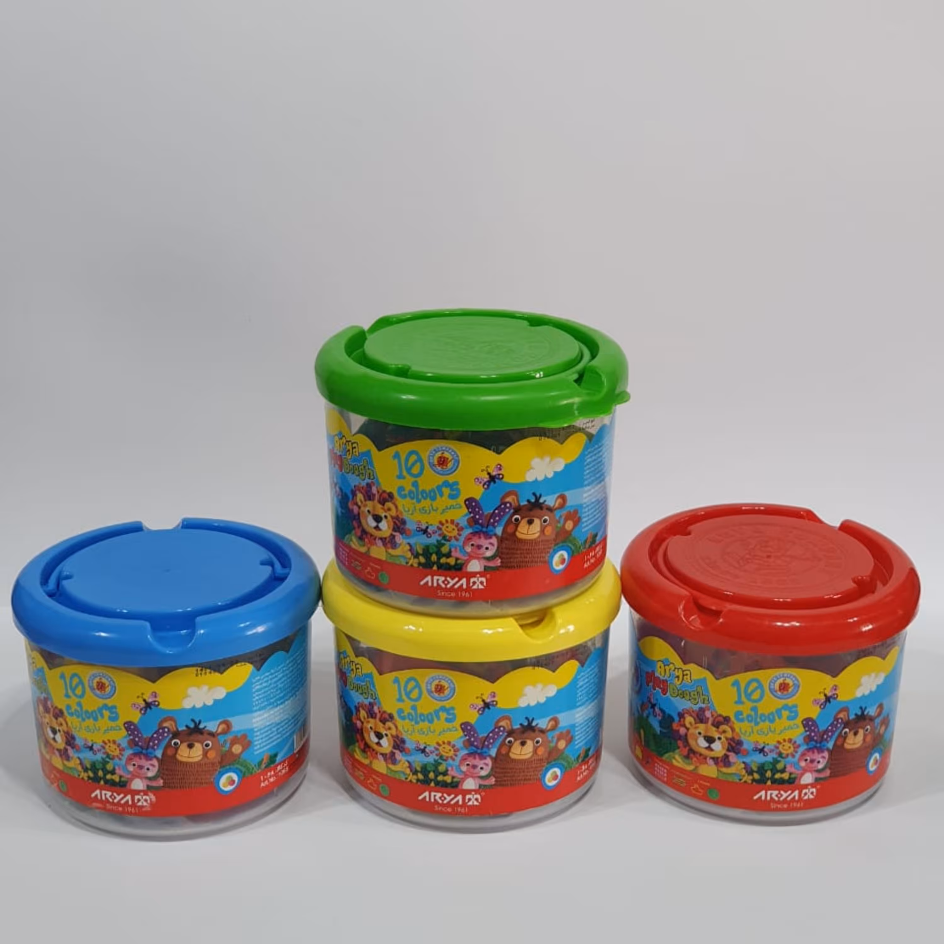 خمیربازی سطلی 10 رنگ آریا