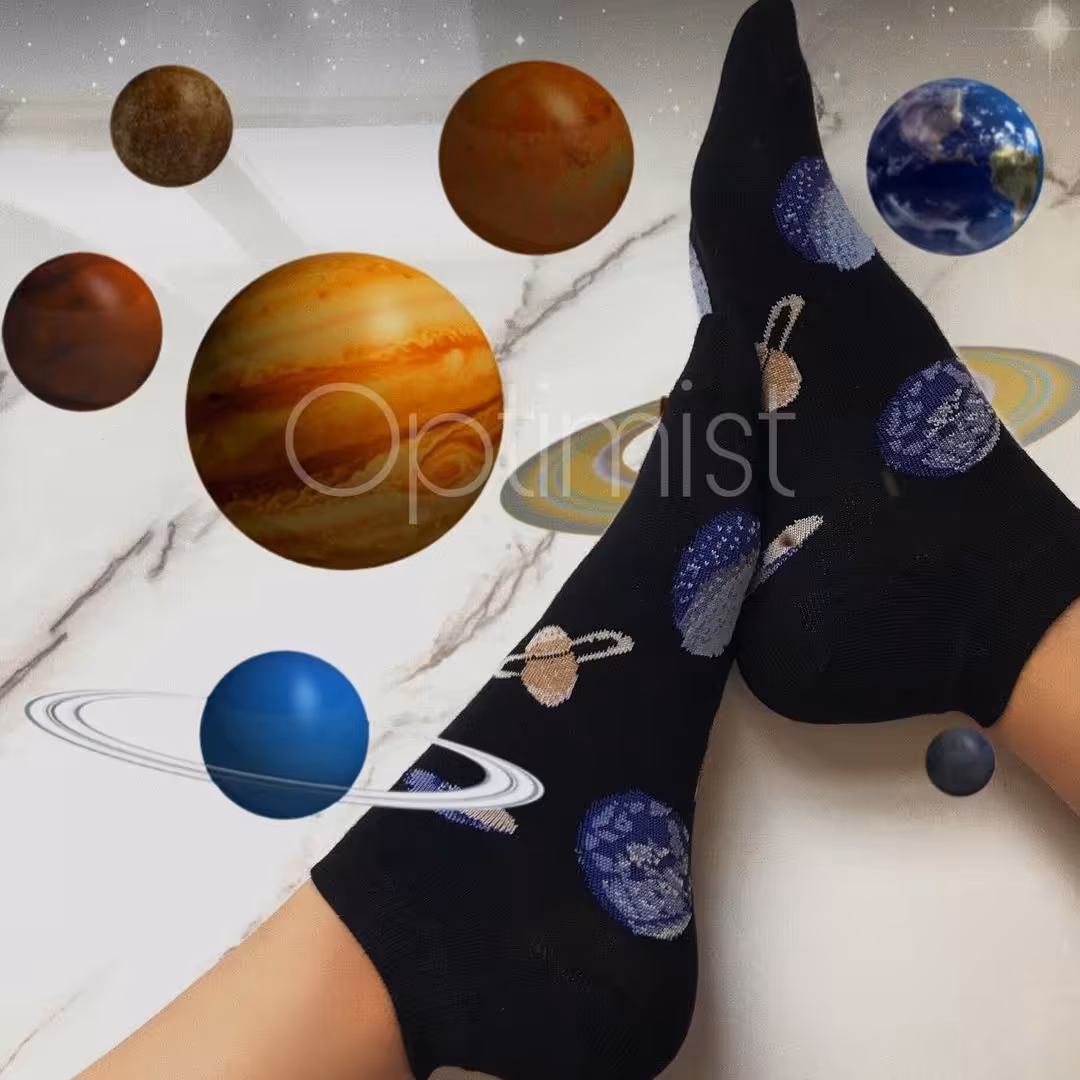 جوراب مچی سیارات نخ پنبه فری سایز