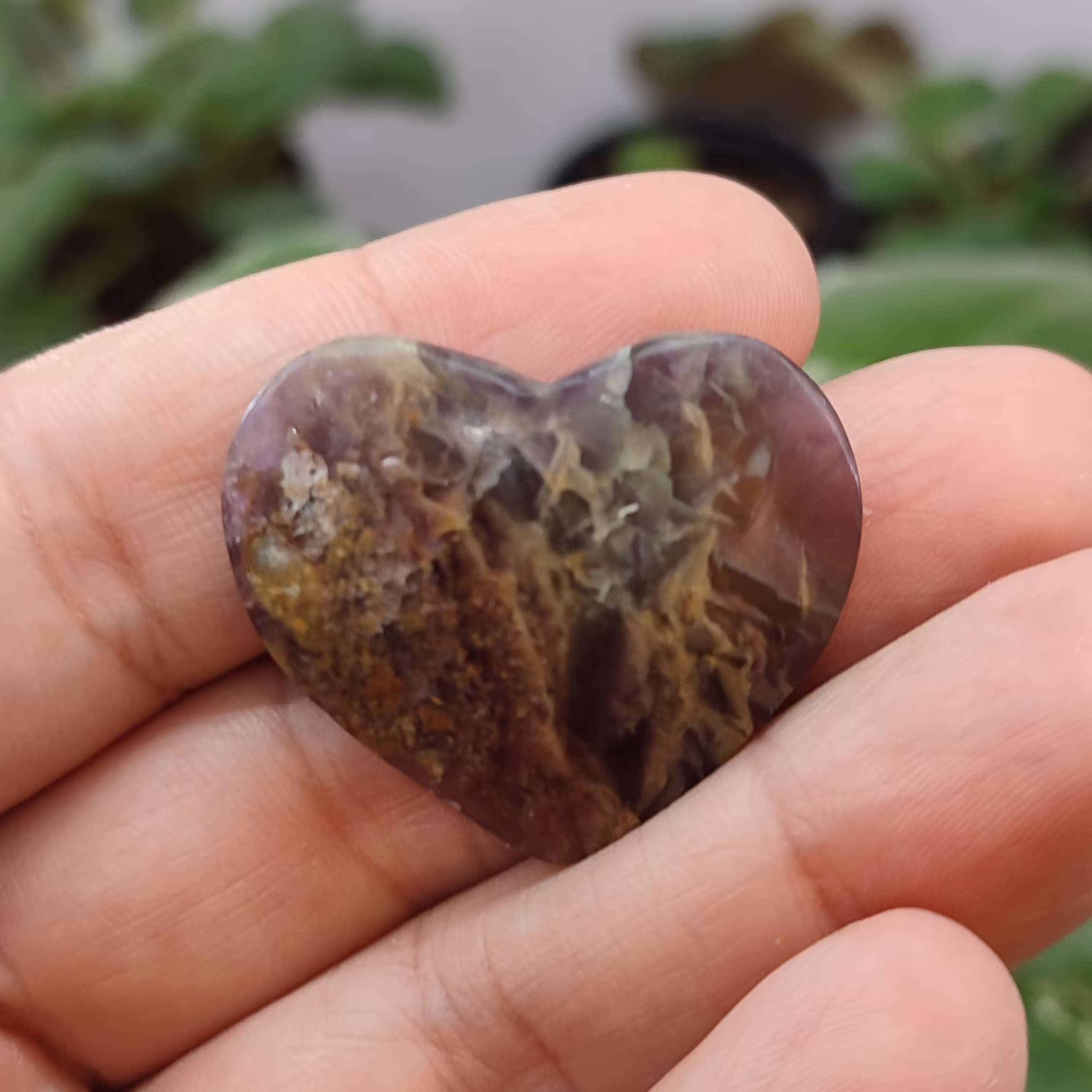 سنگ زیبای فلوریت (فلورین) کد 3 تراش قلب