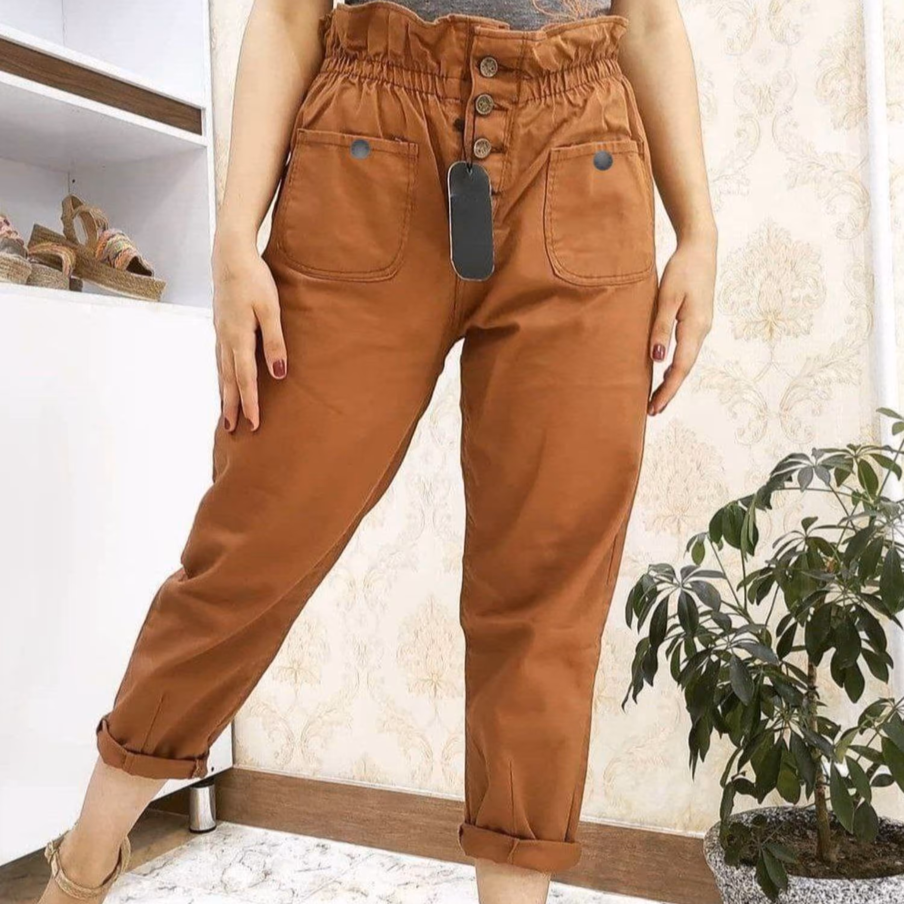 شلوار کتان تنخور عالی خنک و راحت فوق العاده شیک