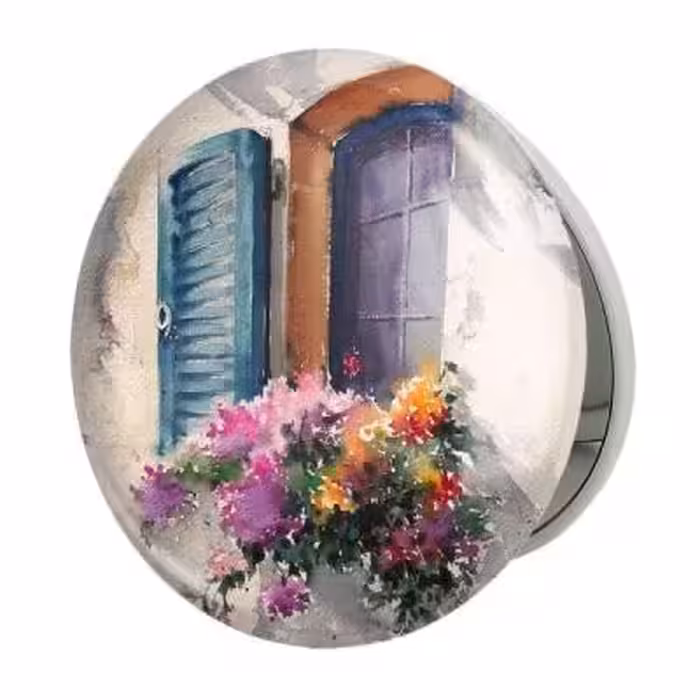 آینه جیبی خندالو طرح گل مدل تاشو کد 2226