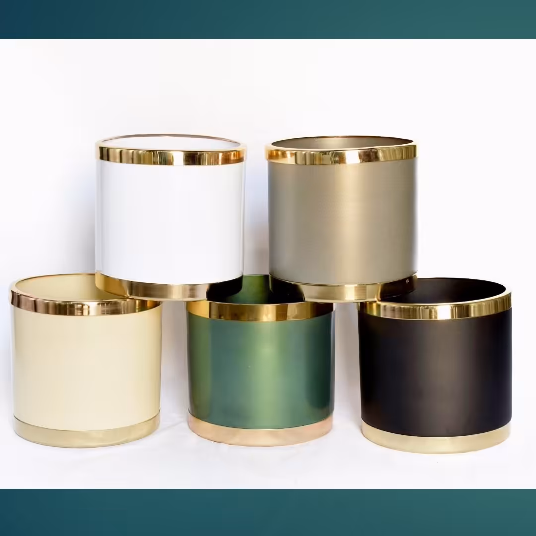 گلدان فلزی ویژه مدل الماس قطر 25 سانت و 20 سانت