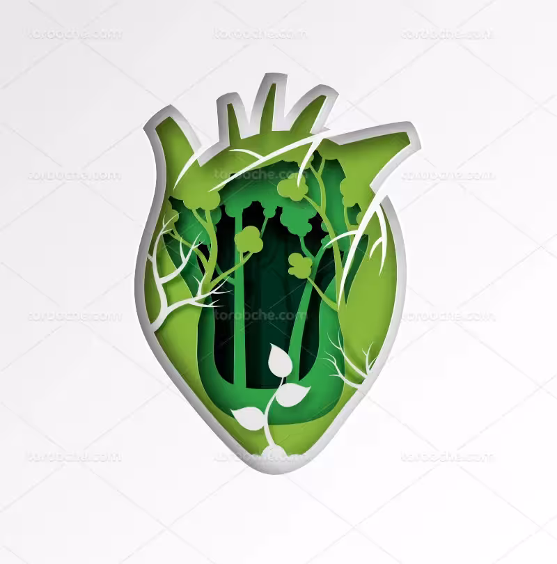 وکتور مفهومی طبیعت سالم | گرافیک با طعم تربچه