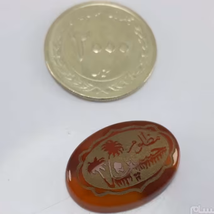 نگین عقیق خطی 