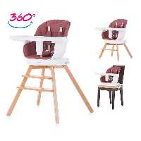 صندلی غذای کودک چوبی چیپولینو مدل chipolino Rotto رنگ قرمز کد 2104DH