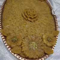 حلوای مجلسی زعفران وهل وگلاب وکره باعطری بینظیروکاملا بهداشتی 