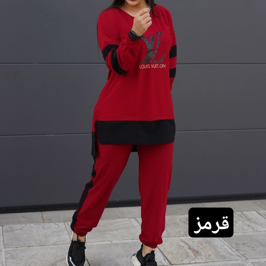تونیک شلوار خونگی کرپ شیک زنانه