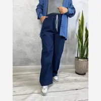 شلوار بگ جین کاغذی گرم بالا سایزبندی