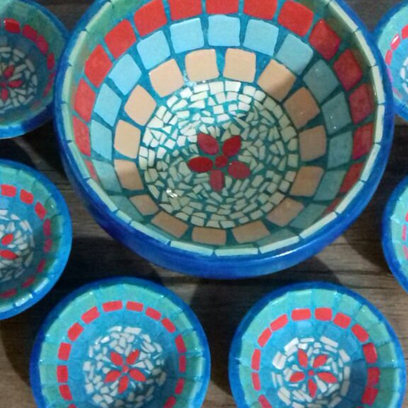 ست کاسه کاشی کاری مناسب پذیرایی وهفت سین