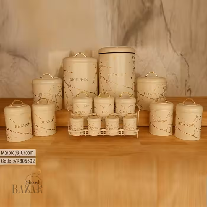 سرویس آشپزخانه 1 15 پارچه بی وی کی ماربل مدل 805592