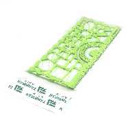 خط کش شابلون دار ژله ای دو قلو 20 سانت، خط کش، خط کش شابلون دار، بسته یک عددی دوقلو