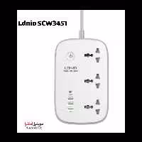 چند راهی برق و شارژر هوشمند الدینیو مدل Ldnio SCW3451