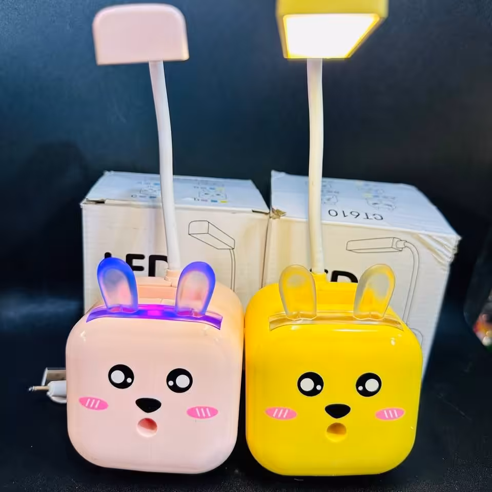 چراغ مطالعه حیوانات فانتزی  رنگ زرد و صورتی و ابی پاستلی عالی