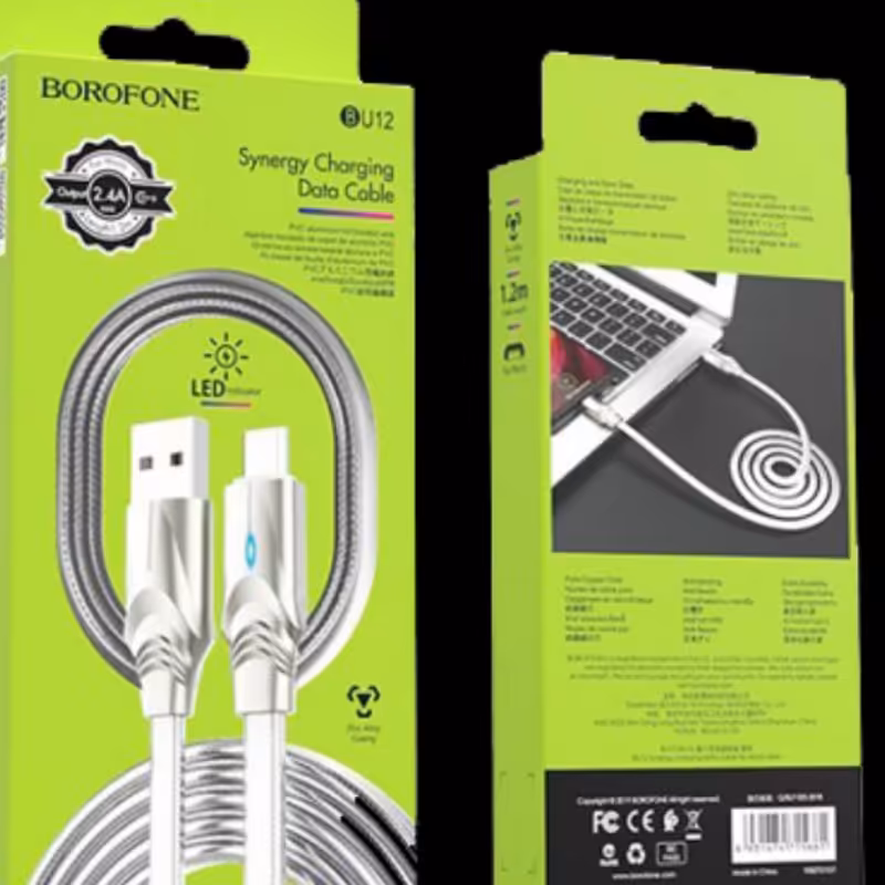 کایل شارژ بروفون میکرو usb .مدل  bu12 . دارای محافظ فلزی