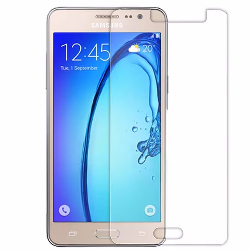 گلس سامسونگ samsung on 5 شفاف شیشه ای G5510 محافظ صفحه نمایش galaxy on5 خشگیر ان پنج اورجینال SM-G550