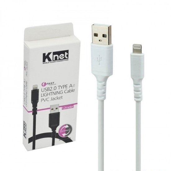 کابل آیفون(lightning) 1.2 متری کی نت (Knet) PVC JACKET مدل K-CUL02012

