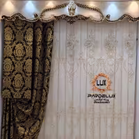 پرده ساتن طرح دار سلکت کد 1306 سایز 140*3.50