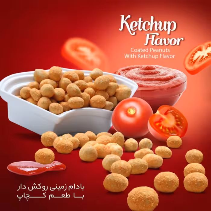 بادام زمینی روکشدار با طعم کچاپ 500 گرمی  از خشکبار وزرا