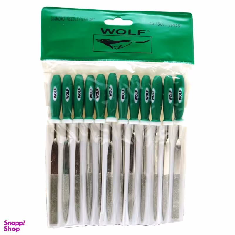 سوهان الماسه ولف مدل دم موشی کد YP-4x160MM مجموعه 12 عددی