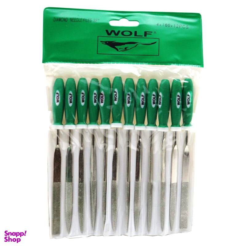 سوهان الماسه ولف مدل دم موشی کد YP-4x160MM مجموعه 12 عددی