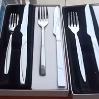 کاردوچنگال استیل 6 کارد 6چنگال نورمبرگ پنج ستاره کاردتک استیل12تایی 295 چاقوچنگال چاقوتک سه طرح لوازم خانگی کمالی مشهد