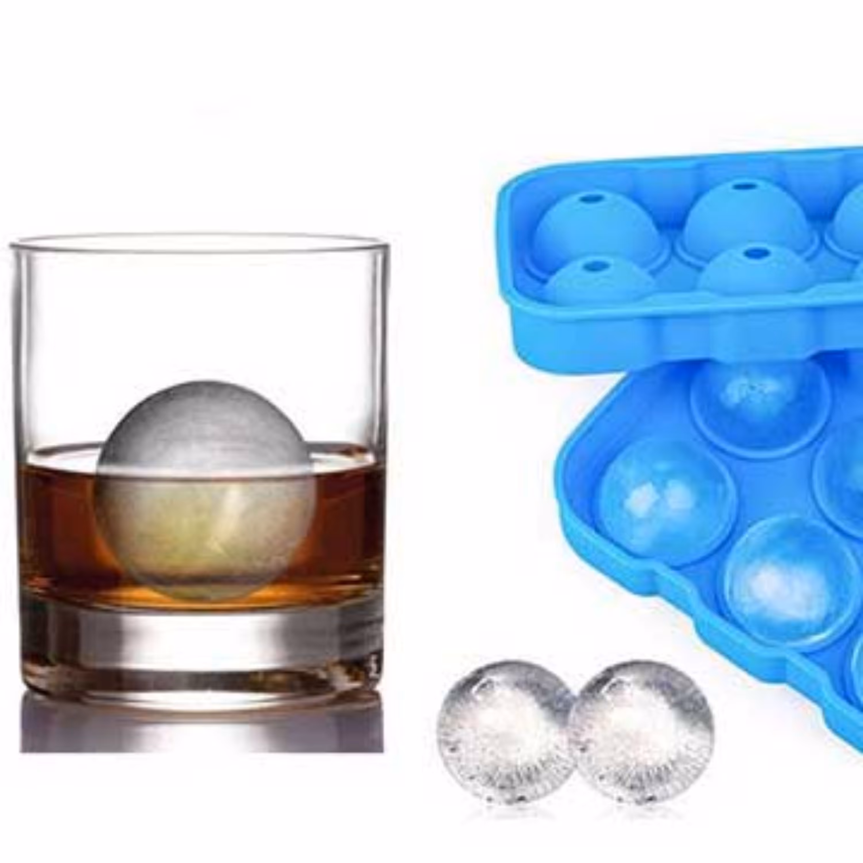 قالب یخ و ژله پلاستیکی طرح الماسی کروی مجموعه 2 عددی ارسال رنگ بصورت رندوم