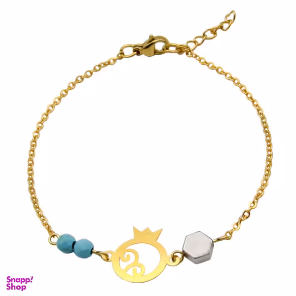 دستبند طلا 18 عیار زنانه مانچو طرح انار کد bfg182