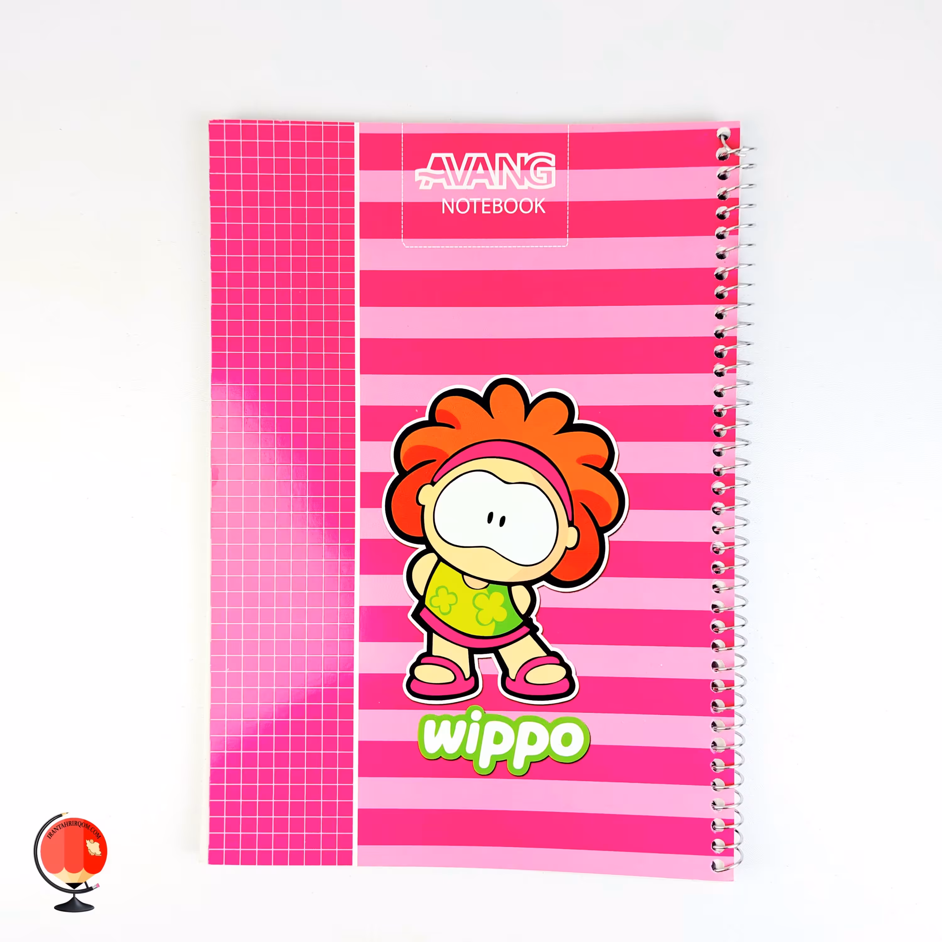 دفتر فنری شطرنجی 1 سانت 50 برگ آونگ صورتی کد 3362