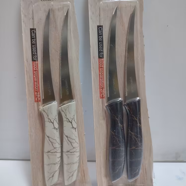 چاقو 2 عددی لیزری خارجی با کیفیت طرح ماربل 