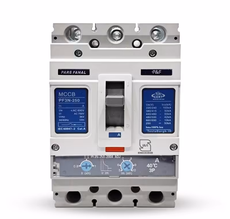 کلید اتوماتیک کمپکت قابل تنظیم پارس فانال 250 آمپر مدل PF3N