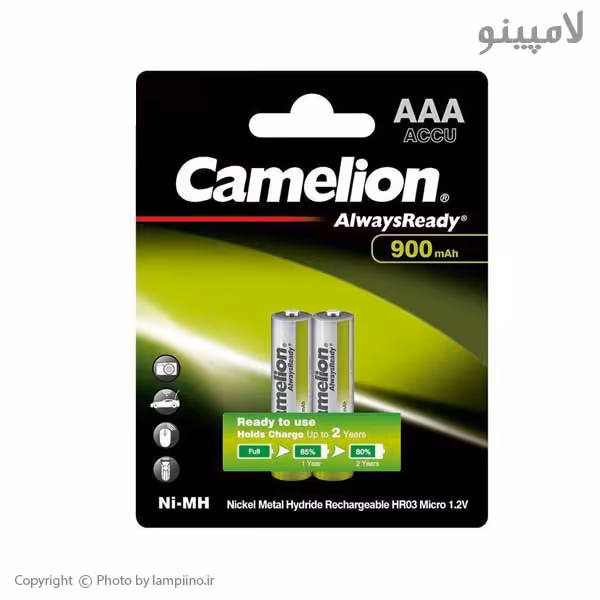 باتری نیم قلمی شارژی کملیون 1.2V مدل 900 میلی آمپر