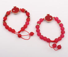 دستبند مهره ای انار (گوی مات)
