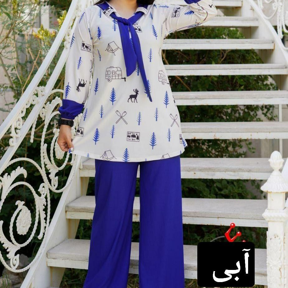 تونیک وشلوار طرح طبیعت